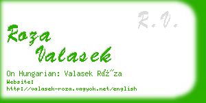 roza valasek business card